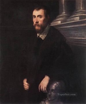 Tintoretto Painting - Retrato de Giovanni Paolo Cornaro Tintoretto del Renacimiento italiano